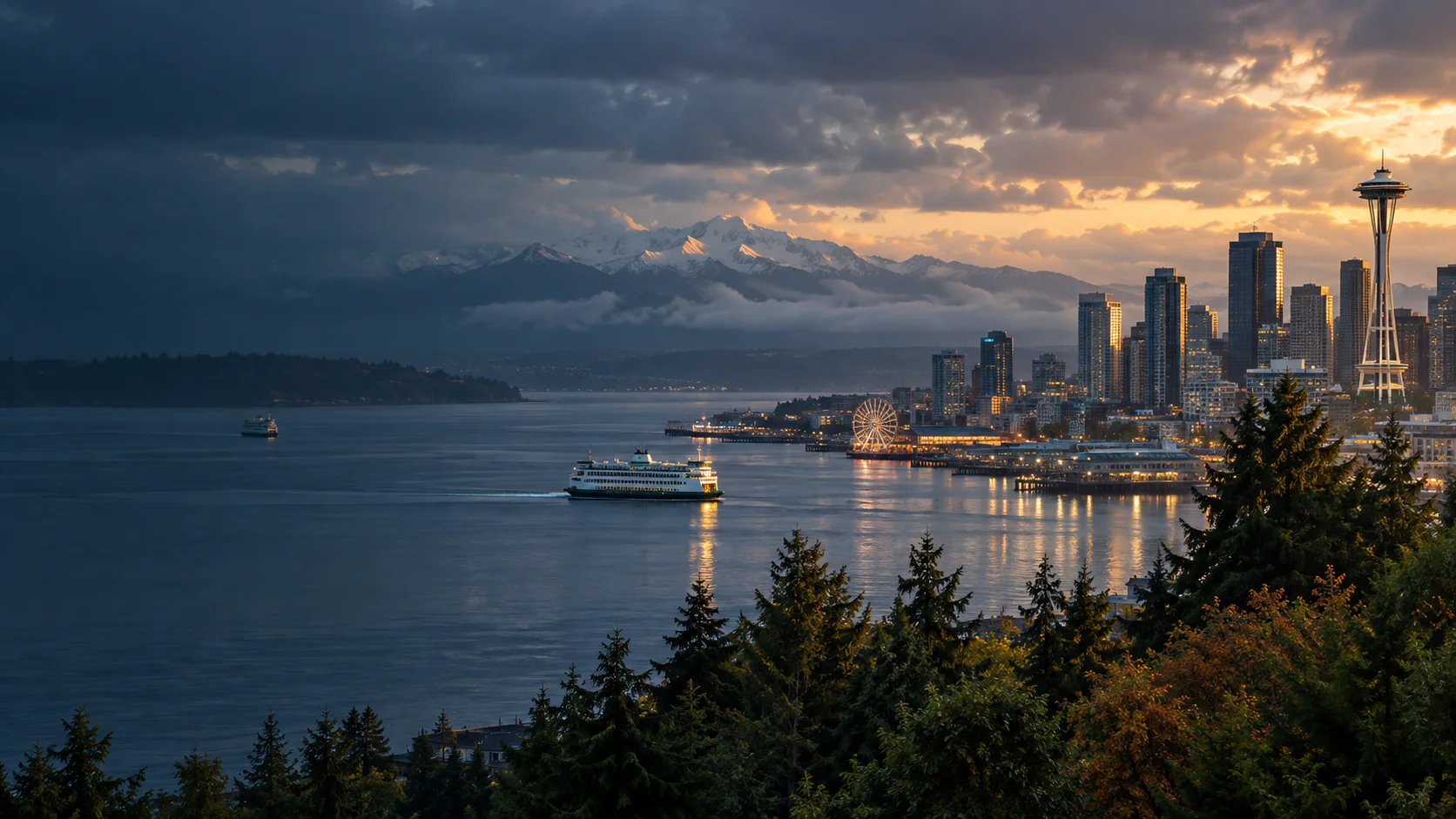 Greater Seattle skyline and business districts